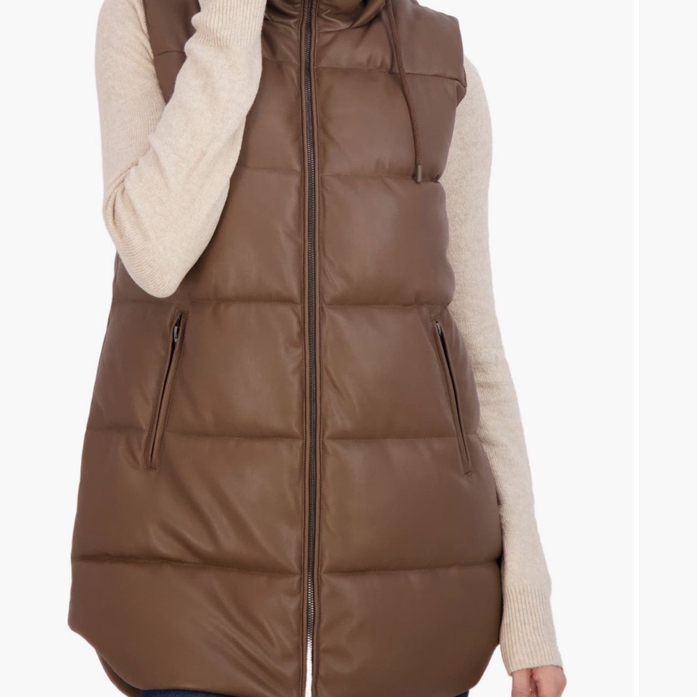 Sebby Brown Puffer Vest